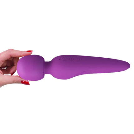Lila silikon vibrationsstab meredith massager von pretty love mit abgerundetem kopf und 12 vibrationsmodi