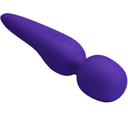 Lila silikonvibrator mit rundem kopf und ergonomischem griff von pretty love meredith massager mit 12 vibrationsmodi