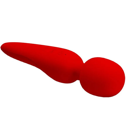 Rotes silikon massagspielzeug pretty love meredith mit 12 vibrationsmodi und schlankem, abgerundetem design