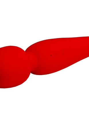 Roter silikon-massager pretty love meredith mit rundem kopf und zugespitztem griff 12 vibrationsmodi
