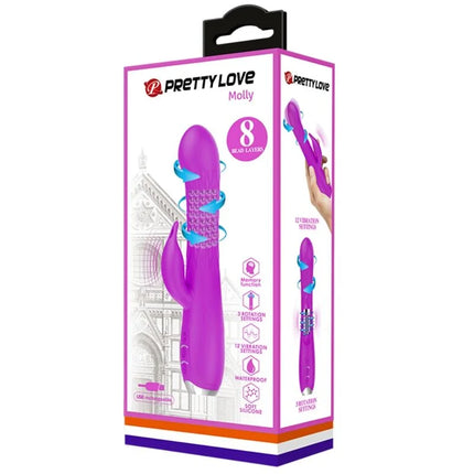 PRETTY LOVE - MOLLY VIBRATOR MIT WIEDERAUFLADBARER ROTATION - Rabbit-Vibratoren