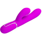 Vibranter magentafarbener silikon g-punkt vibrator von pretty love mit glatter oberfläche und silberakzenten
