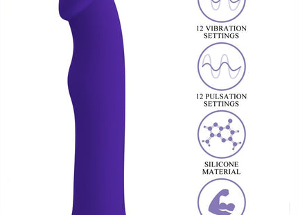 PRETTY LOVE - MURRAY YOUTH VIBRIERENDER DILDO & WIEDERAUFLADBARER VIOLETT - Vibratoren mit Saufnapf