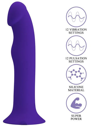 PRETTY LOVE - MURRAY YOUTH VIBRIERENDER DILDO & WIEDERAUFLADBARER VIOLETT - Vibratoren mit Saufnapf