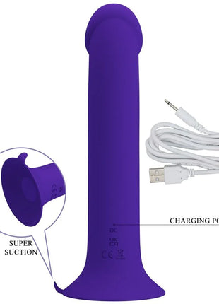 PRETTY LOVE - MURRAY YOUTH VIBRIERENDER DILDO & WIEDERAUFLADBARER VIOLETT - Vibratoren mit Saufnapf