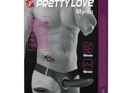PRETTY LOVE - MYRON STRAP-ON MIT VIBRATION UND HOHLDILDO - Vibrationsgurte