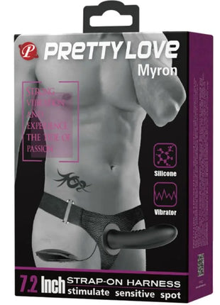 PRETTY LOVE - MYRON STRAP-ON MIT VIBRATION UND HOHLDILDO - Vibrationsgurte