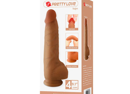 PRETTY LOVE - NAJM REALISTISCHER DILDO MIT SAUGNAPF 23,2 CM -Ø- 5,5 CM