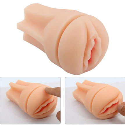 Peachfarbener silikon analplug mit strukturierten rillen und konischem design von Pretty Love Naomi Vagina Vibrator