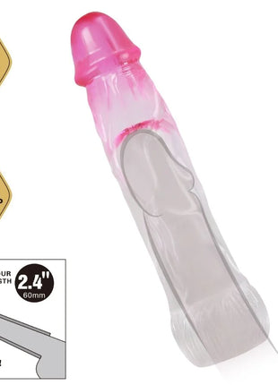 PRETTY LOVE - NERON REALISTISCHE - 6 CM PENISVERGRÖSSERUNGSHÜLSE - ROSA - Penishülle mit Verlängerung