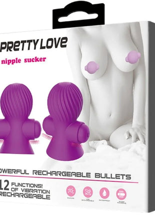 PRETTY LOVE - NIPPELSTIMULATOREN 12M LILA VIBRATION