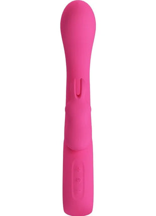 Eine elegante rosa silikon-handhabung personaler genussvibrator mit 12 vibrationen und ergonomischem design von pretty love