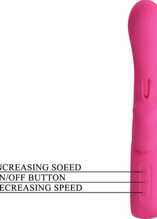Pink silikon vibrator wand mit drei tasten zur geschwindigkeitsanpassung von pretty love novak rabbit vibrator