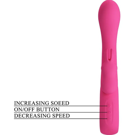 Pink silikon vibrator wand mit drei tasten zur geschwindigkeitsanpassung von pretty love novak rabbit vibrator