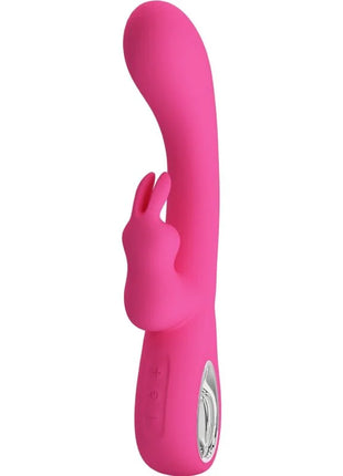 Pretty love novak rabbit vibrator rosa silikon mit gebogenem griff und 12 vibrationsmodi sichtbar von vorn