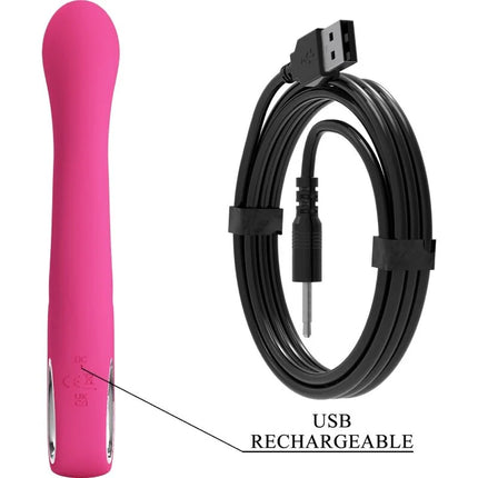 Pretty love novak rabbit vibrator rosa silikon mit 12 vibrationen und usb lade kabel sichtbar