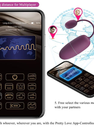 PRETTY LOVE - NYMPH VIBRIERENDES EI APP-GESTEUERT LILA - Vibrierendes Ei