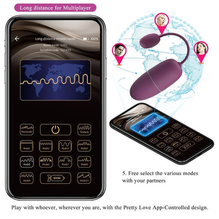 PRETTY LOVE - NYMPH VIBRIERENDES EI APP-GESTEUERT LILA - Vibrierendes Ei