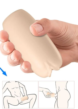 Beiger silikon prostata massager mit ergonomischem konturiertem design für gezielte stimulation in pretty love olga pack