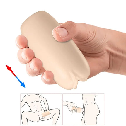 Beiger silikon prostata massager mit ergonomischem konturiertem design für gezielte stimulation in pretty love olga pack