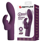 Lila silikon hasenvibrator mit ergonomischem design aus der pretty love olivia serie mit 10 funktionen