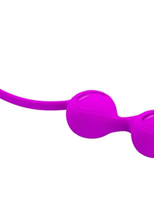 Vibrante violette silikon kegel kugeln mit flexiblem, gebogenem stiel und zwei glatten kugeln von Pretty Love