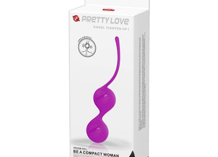Purple prettylove kegel ball in white packaging designed for orgasmus training and beckenbodentraining