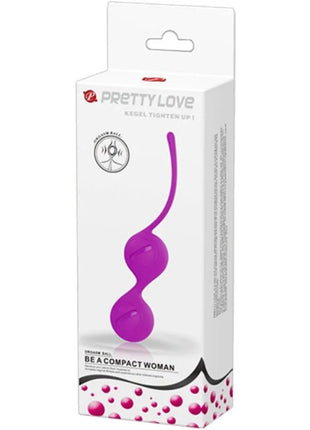 Purple prettylove kegel ball in white packaging designed for orgasmus training and beckenbodentraining