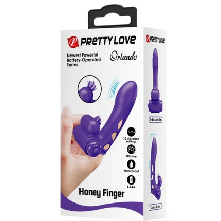 PRETTY LOVE - ORLANDO PURPLE VIBRATOR FINGERHÜLLE - Penishülle