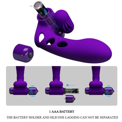 PRETTY LOVE - ORLANDO PURPLE VIBRATOR FINGERHÜLLE - Penishülle