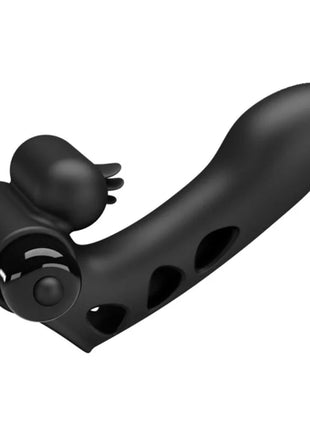PRETTY LOVE - ORLANDO SCHWARZE VIBRATOR-FINGERHÜLLE - Penishülle
