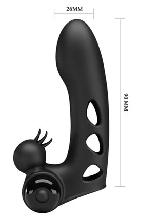 PRETTY LOVE - ORLANDO SCHWARZE VIBRATOR-FINGERHÜLLE - Penishülle