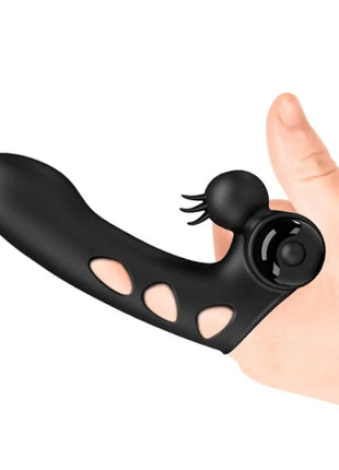 PRETTY LOVE - ORLANDO SCHWARZE VIBRATOR-FINGERHÜLLE - Penishülle