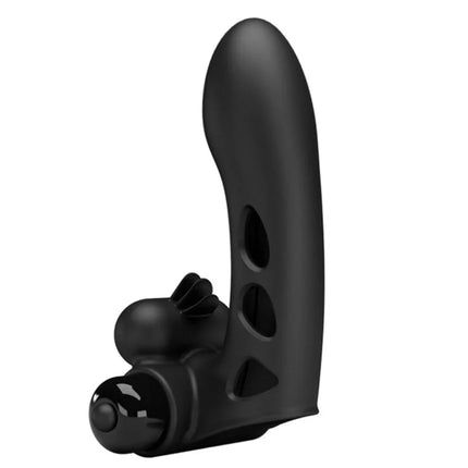 PRETTY LOVE - ORLANDO SCHWARZE VIBRATOR-FINGERHÜLLE - Penishülle