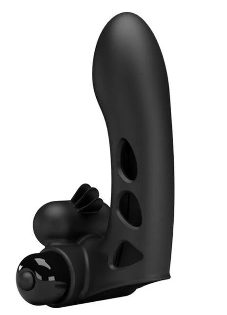 PRETTY LOVE - ORLANDO SCHWARZE VIBRATOR-FINGERHÜLLE - Penishülle