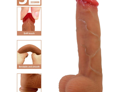 PRETTY LOVE - ORTON REALISTISCHER DILDO MIT SAUGNAPF 23,5 CM -Ø- 4,9 CM