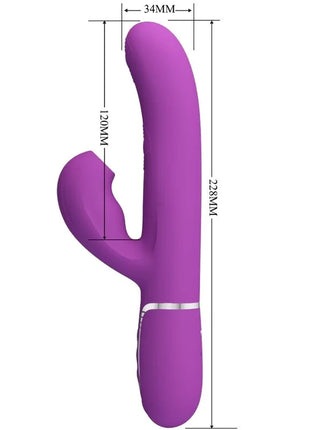 PRETTY LOVE - PERLITA 3 IN 1 MULTIFUNKTIONS-RABBIT-VIBRATOR LILA