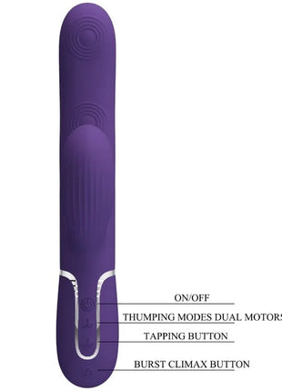 PRETTY LOVE - PERLITA G-SPOT VIBRATOR 3 IN 1 MULTIFUNKTIONS-LILA - G-Punkt Vibratoren