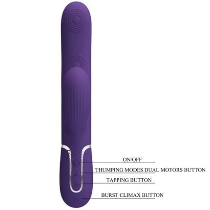 PRETTY LOVE - PERLITA G-SPOT VIBRATOR 3 IN 1 MULTIFUNKTIONS-LILA - G-Punkt Vibratoren