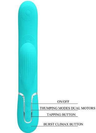PRETTY LOVE - PERLITA MULTIFUNKTIONS-3-IN-1-G-PUNKT-VIBRATOR AQUA GRÜN - G-Punkt Vibratoren