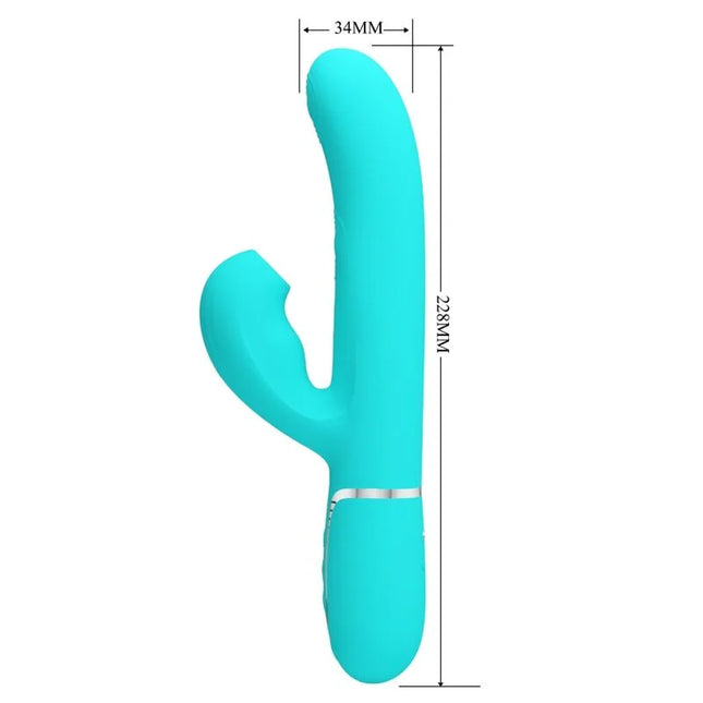 PRETTY LOVE - PERLITA MULTIFUNKTIONS-3-IN-1-G-PUNKT-VIBRATOR AQUA GRÜN - G-Punkt Vibratoren