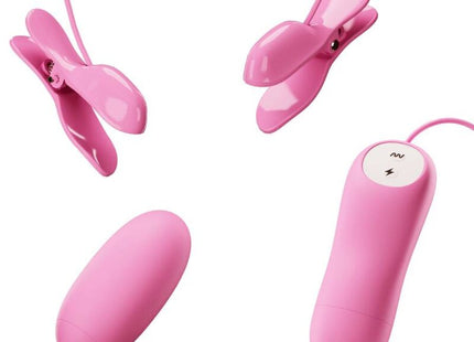 Pink silikon vibrierendes ei mit kabel und steuergerät von Pretty Love für elektrische stimulation und vibration
