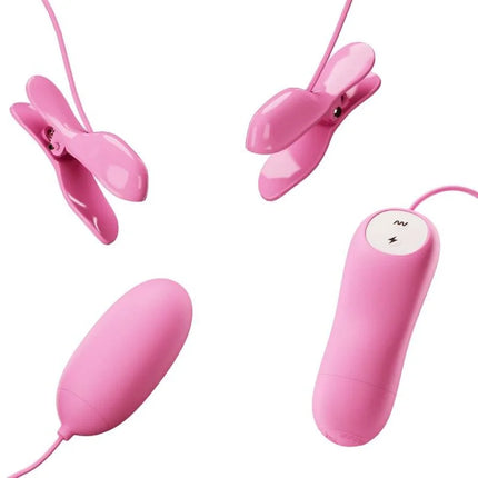 Pink silikon vibrierendes ei mit kabel und steuergerät von Pretty Love für elektrische stimulation und vibration