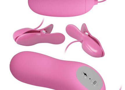 Pink silikon vibrator mit clip und steuerung mit power und modus tasten von pretty love pinzette mit vibration und rosa eletroschock