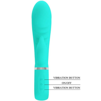 PRETTY LOVE - PRESCOTT MULTIFUNKTIONS-G-SPOT-VIBRATOR AQUA GREEN - Rabbit-Vibrator