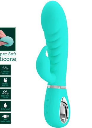 PRETTY LOVE - PRESCOTT MULTIFUNKTIONS-G-SPOT-VIBRATOR AQUA GREEN - Rabbit-Vibrator