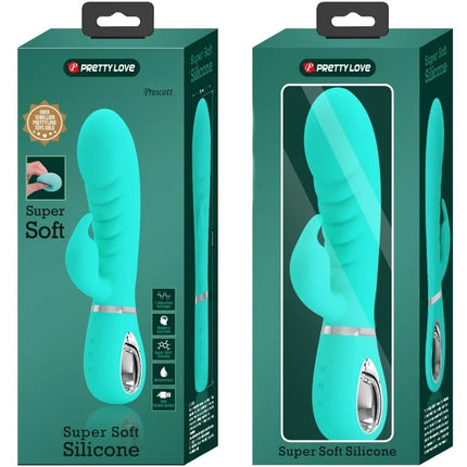 PRETTY LOVE - PRESCOTT MULTIFUNKTIONS-G-SPOT-VIBRATOR AQUA GREEN - Rabbit-Vibrator