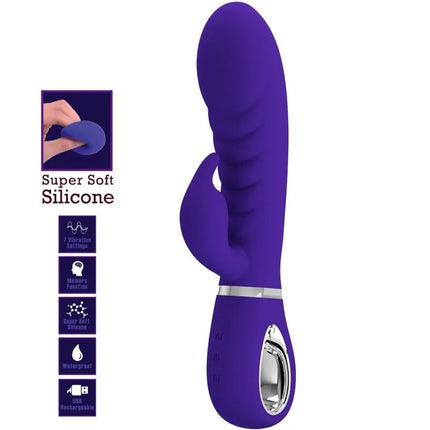 PRETTY LOVE - PRESCOTT MULTIFUNKTIONS-G-SPOT-VIBRATOR LILA - Rabbit-Vibrator