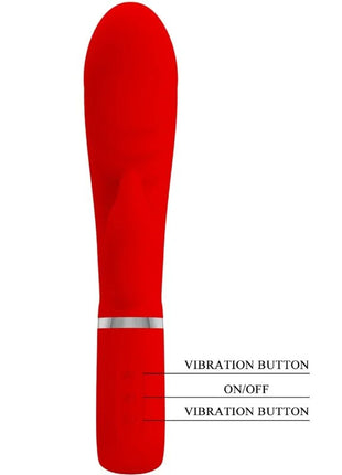 PRETTY LOVE - PRESCOTT MULTIFUNKTIONS-G-SPOT-VIBRATOR ROT - Rabbit-Vibrator
