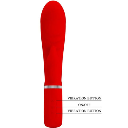 PRETTY LOVE - PRESCOTT MULTIFUNKTIONS-G-SPOT-VIBRATOR ROT - Rabbit-Vibrator